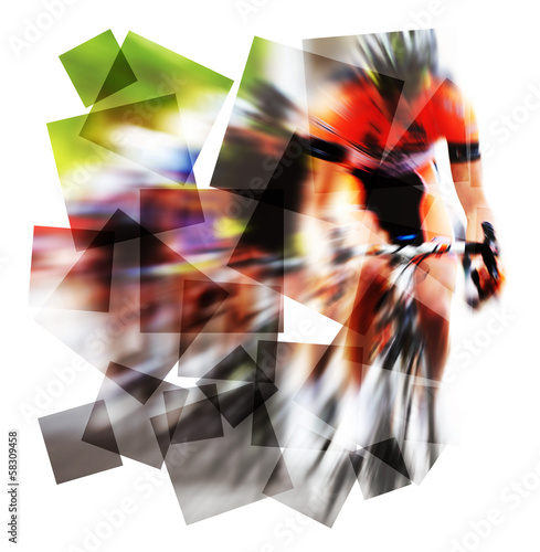 Photo: abstract cyclist abstract cyclist