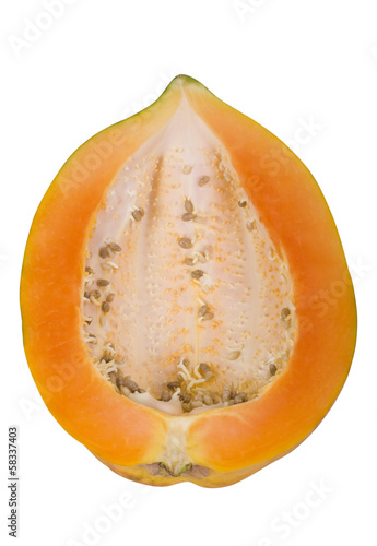 Photo: Close-up of a half of a papaya Close-up of a half of a papaya