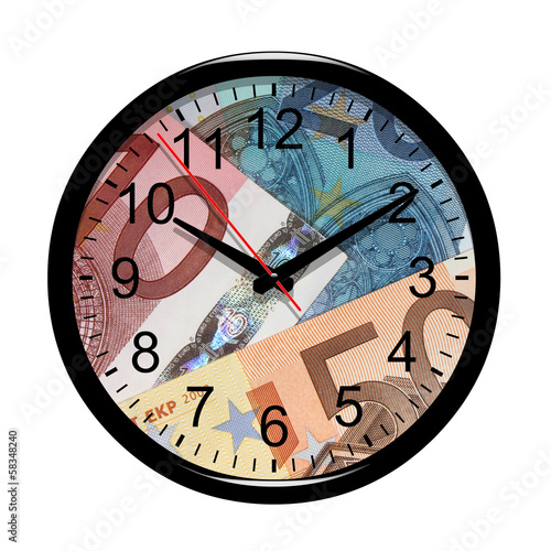 Illustration: Horloge. Le temps c’est de l’argent Horloge. Le temps c’est de l’argent