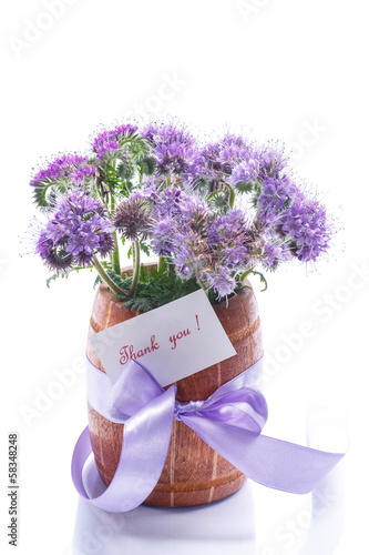 Photo: bouquet of flowers with blue phacelia bouquet of flowers with blue phacelia