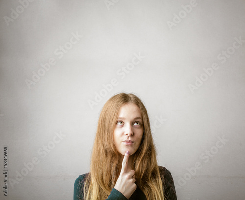 Photo: Girl Thinking Girl Thinking