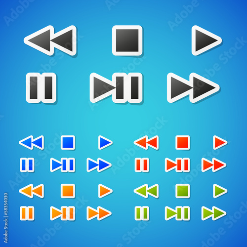 Vector: Vector media icons Vector media icons