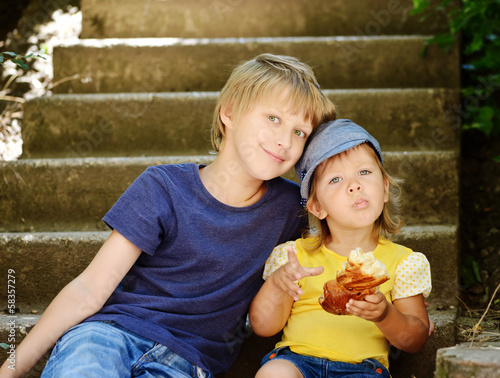 Photo: brother and sister brother and sister