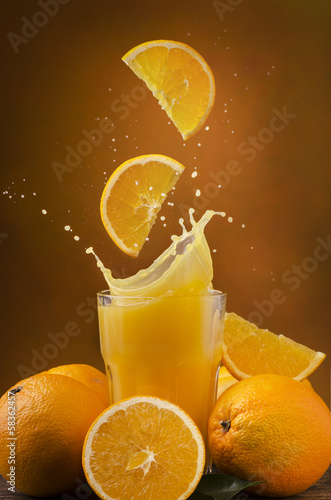 Photo: orange juice splash orange juice splash