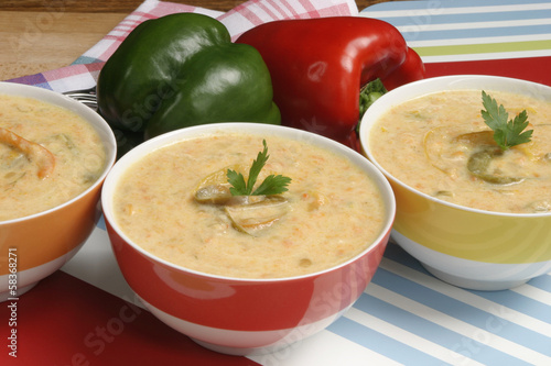Photo: Vegetable soup with bell peppers Vegetable soup with bell peppers