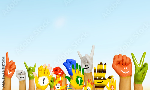 Photo: Hands in paint Hands in paint