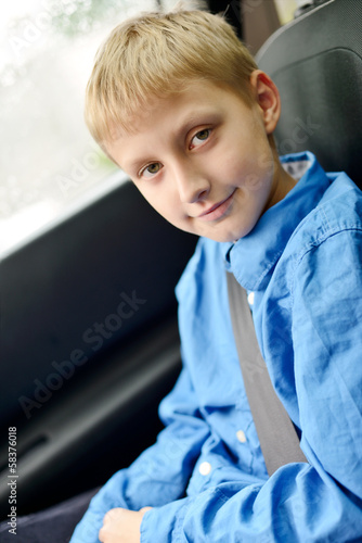 Photo: boy in car boy in car