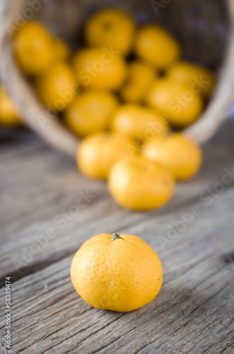 Photo: Pour orange on the wooden floor Pour orange on the wooden floor