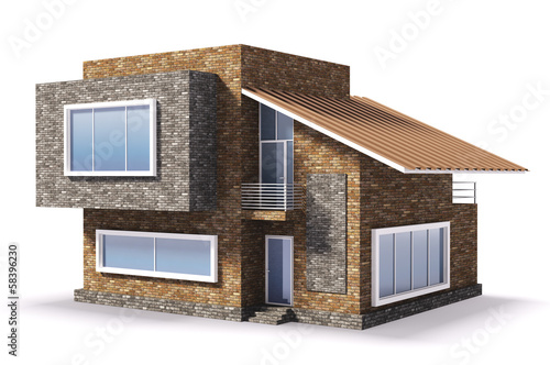 Illustration: Exterior of modern house Exterior of modern house