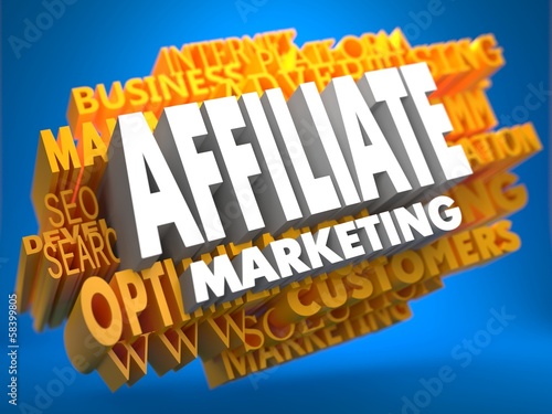 Illustration: Affiliate Marketing. Wordcloud Concept. Affiliate Marketing. Wordcloud Concept.