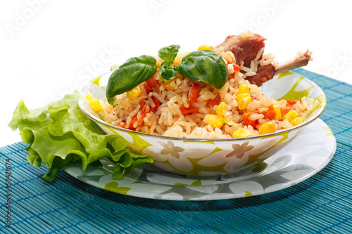 Photo: rice with meat rice with meat
