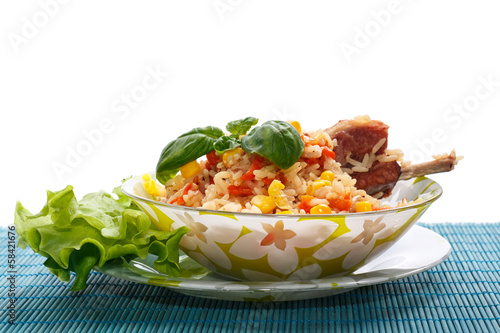 Photo: rice with meat rice with meat