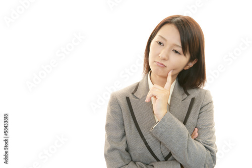 Photo: 考える女性 考える女性