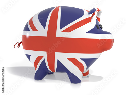 Illustration: Union jack piggy bank Union jack piggy bank