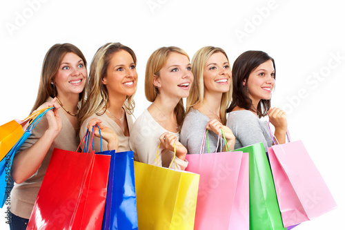 Photo: Group of shopping people. Group of shopping people.