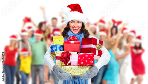Photo: Happy Christmas people group. Happy Christmas people group.