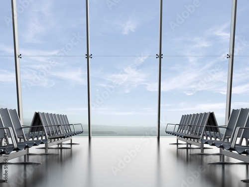 Illustration: departure lounge at the airport departure lounge at the airport