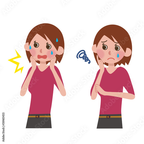 Illustration: 女性の仕草 女性の仕草