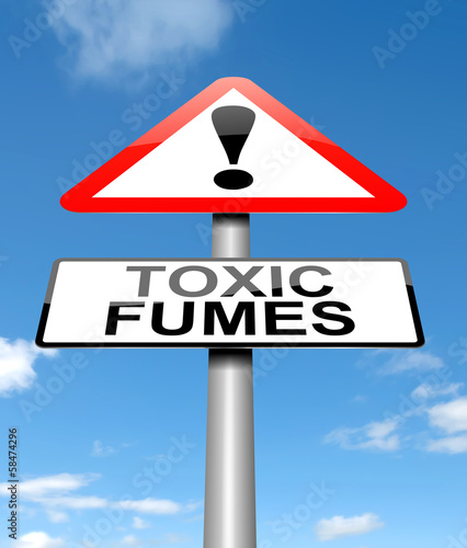 Illustration: Toxic fumes concept. Toxic fumes concept.