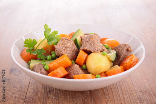 Photo: beef stew and vegetables beef stew and vegetables