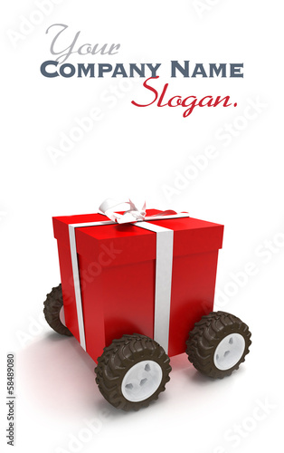 Illustration: Gift on wheels Gift on wheels