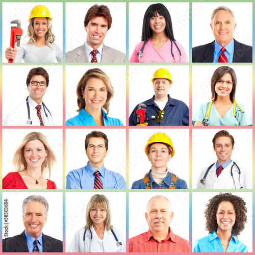 Photo: People portrait collage. People portrait collage.