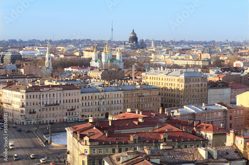 Photo: Top view of the cityscape Saint Petersburg Top view of the cityscape Saint Petersburg