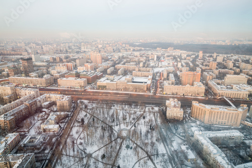 Photo: Large winter cityscape from height of one of district of Moscow Large winter cityscape from height of one of district of Moscow