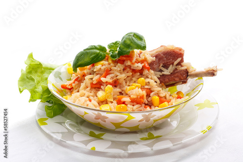 Photo: rice with meat rice with meat