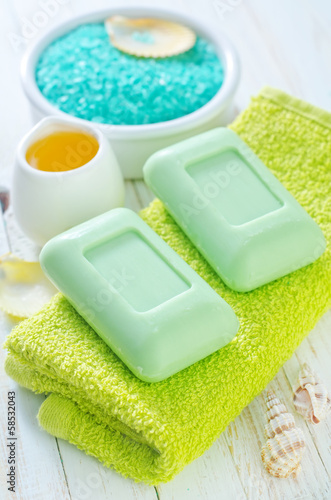 Photo: soap on the towels soap on the towels