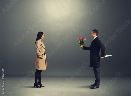 Photo: young couple on date young couple on date