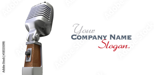 Illustration: Retro microphone Retro microphone