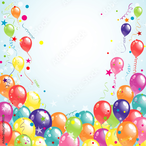 Vector: Color beautiful party balloons, vector Color beautiful party balloons, vector