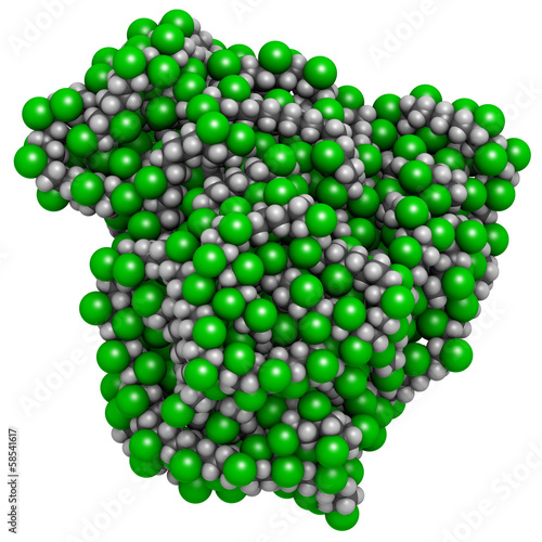 Illustration: poly(vinyl chloride) plastic (PVC), chemical structure. poly(vinyl chloride) plastic (PVC), chemical structure.