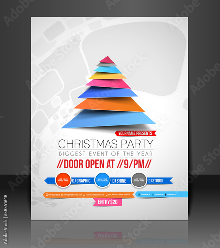 Vector: Christmas Party Flyer & Poster Template Christmas Party Flyer & Poster Template
