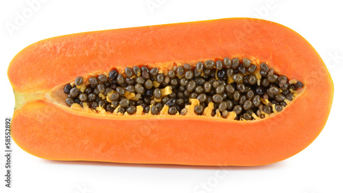 Photo: papaya in white background papaya in white background