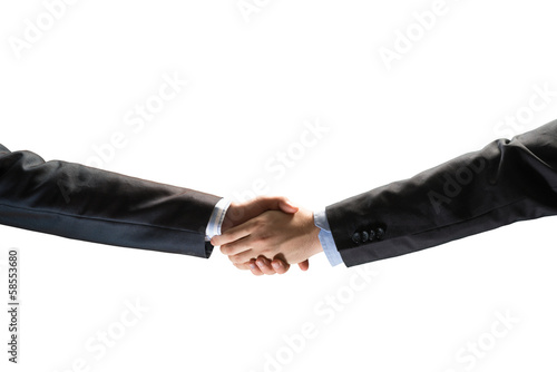 Photo: handshake between two businessmen handshake between two businessmen