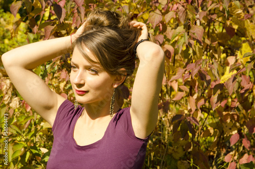 Photo: Woman portrait in autumn colours Woman portrait in autumn colours