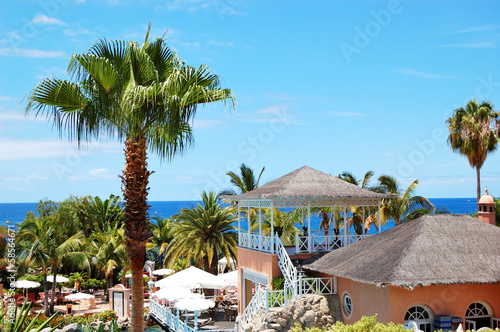 Photo: Open-air restaurant at luxury hotel, Tenerife island, Spain Open-air restaurant at luxury hotel, Tenerife island, Spain