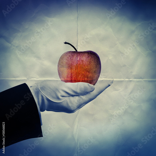 Photo: holding apple paper backdrop holding apple paper backdrop