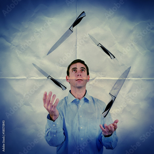 Photo: juggle knives paper backdrop juggle knives paper backdrop
