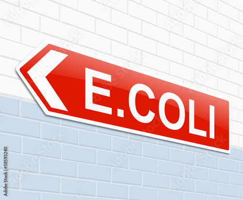 Illustration: E coli concept. E coli concept.