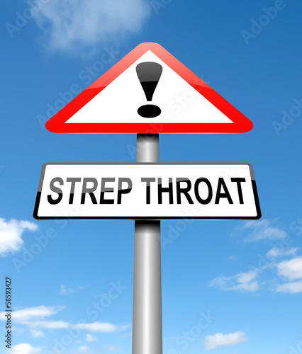 Illustration: Strep Throat concept. Strep Throat concept.