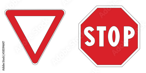 Illustration: Dare precedenza + Stop Dare precedenza + Stop