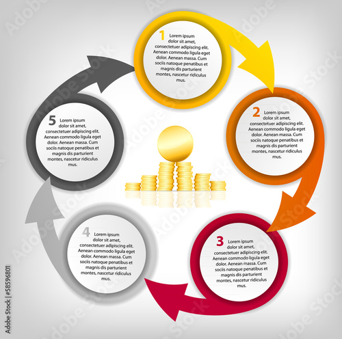 Vector: Infographic business template vector illustration Infographic business template vector illustration