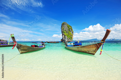 White Sand Beach on the Island of Southern Thailand