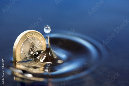 Photo: Sinking Euro Coin Sinking Euro Coin