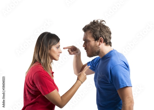 Photo: Discussion between husband and wife Discussion between husband and wife