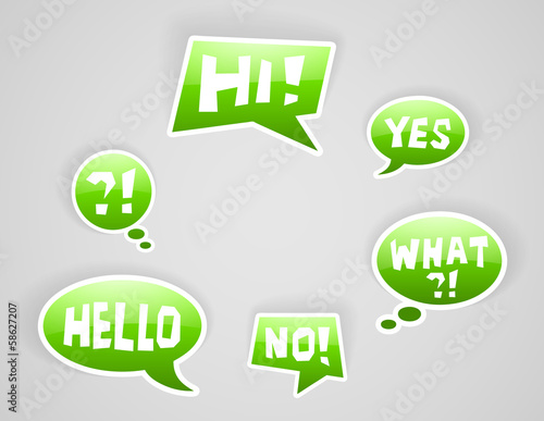 Vector: vector green speech bubbles vector green speech bubbles