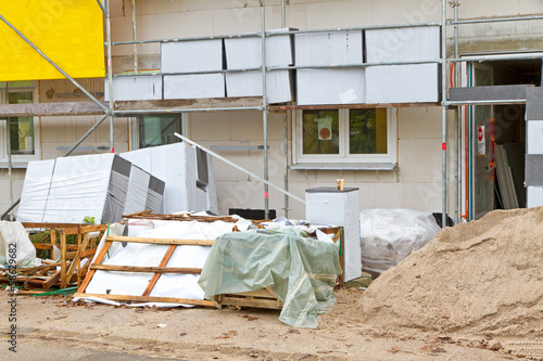 Photo: Wärmedämmung an einem Neubau Wärmedämmung an einem Neubau